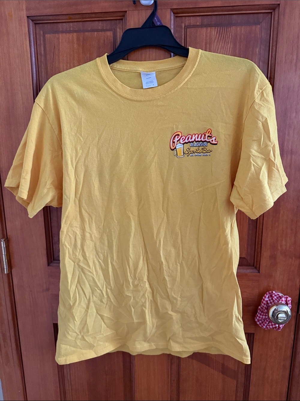Peanuts Yellow Short-Sleeve Tee with Small Chest Logo